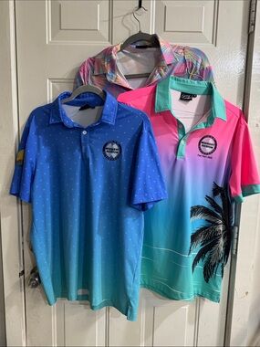 Midwest Region Blue Ombre Mens Polo Shirt